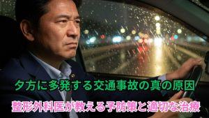 夕方に多発する交通事故の真の原因：整形外科院長が教える予防策と適切な治療