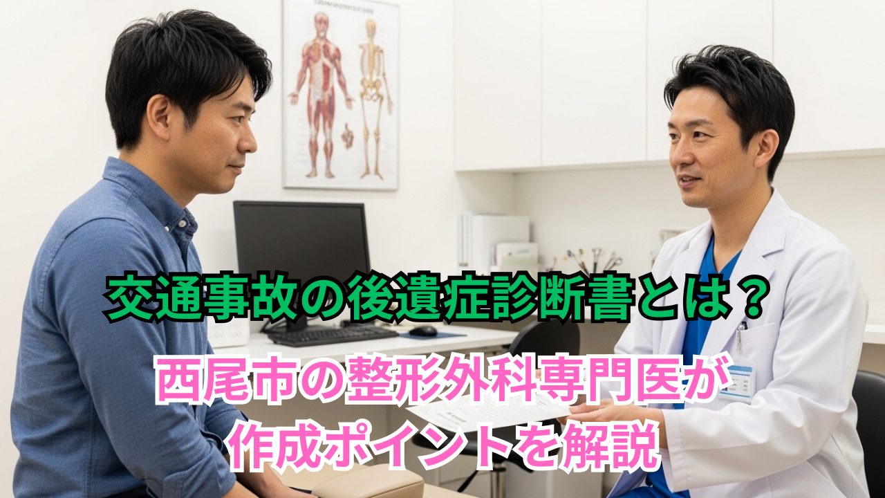 交通事故の後遺症診断書とは？西尾市の整形外科専門医が作成ポイントを解説