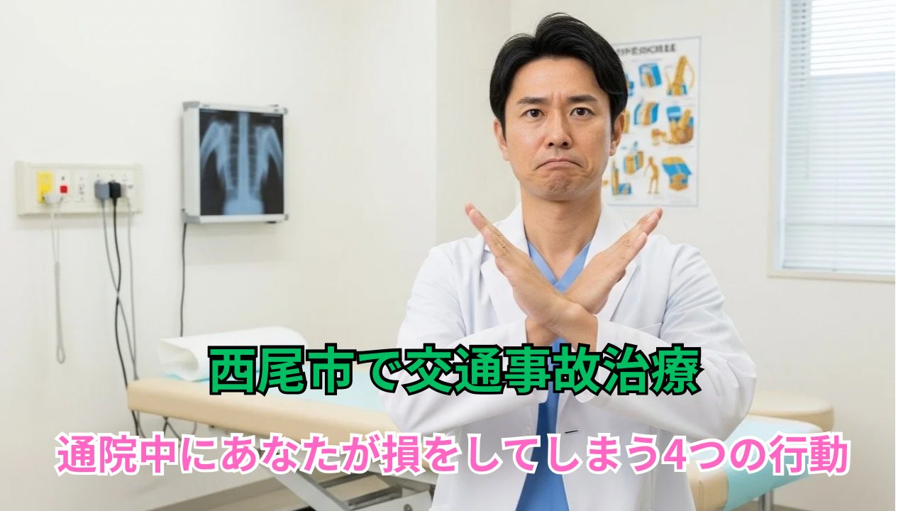 西尾市での交通事故治療：通院中にあなたが損をしてしまう4つの行動