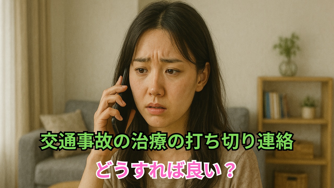 交通事故の治療の打ち切り連絡が来た!どうすればどうすれば良い?