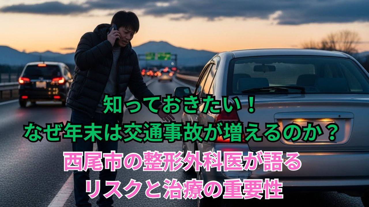 知っておきたい！なぜ年末は交通事故が増えるのか？西尾市の整形外科医が語るリスクと治療の重要性