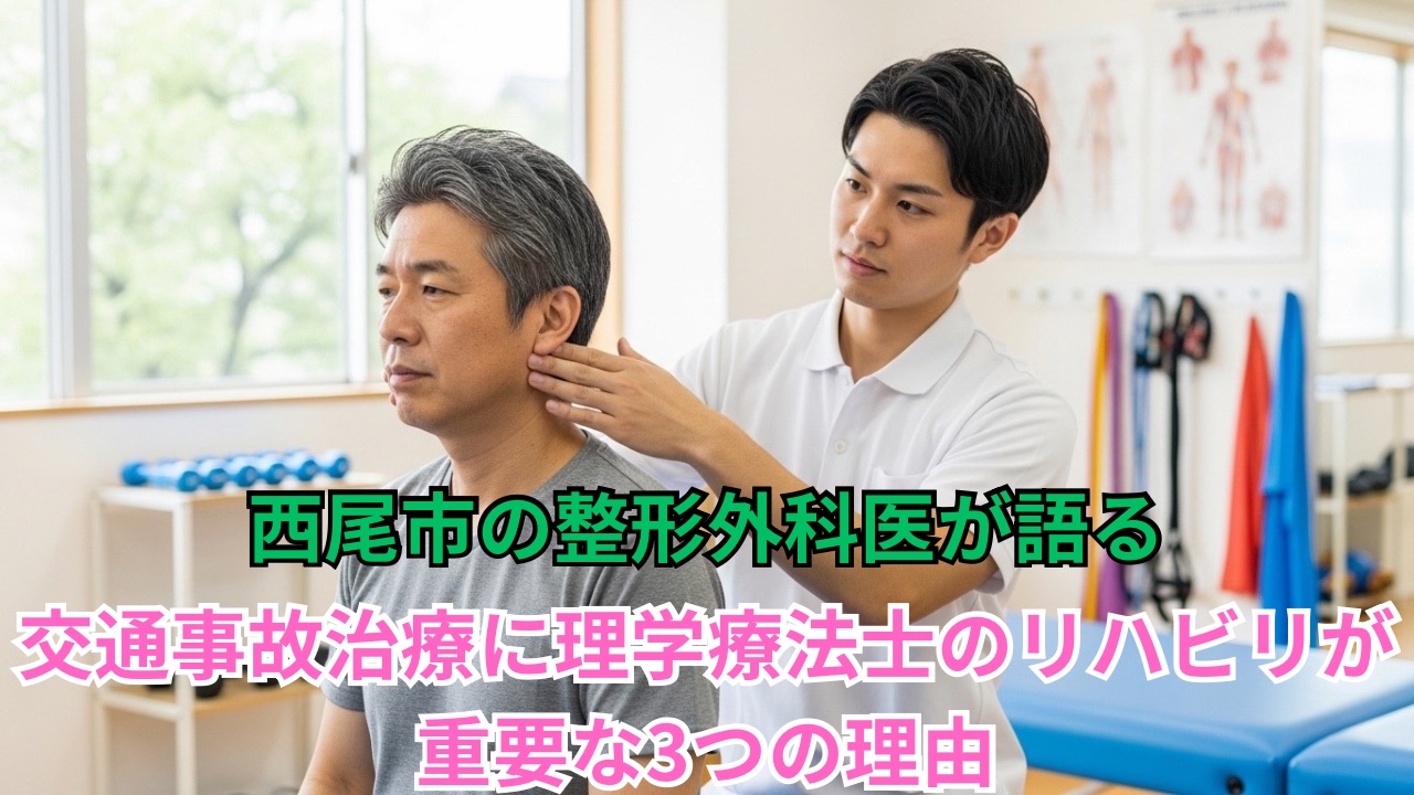 西尾市の整形外科医が語るー交通事故治療に理学療法士のリハビリが重要な3つの理由