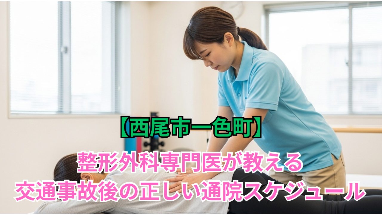 【西尾市一色町】整形外科専門医が教える交通事故後の正しい通院スケジュール